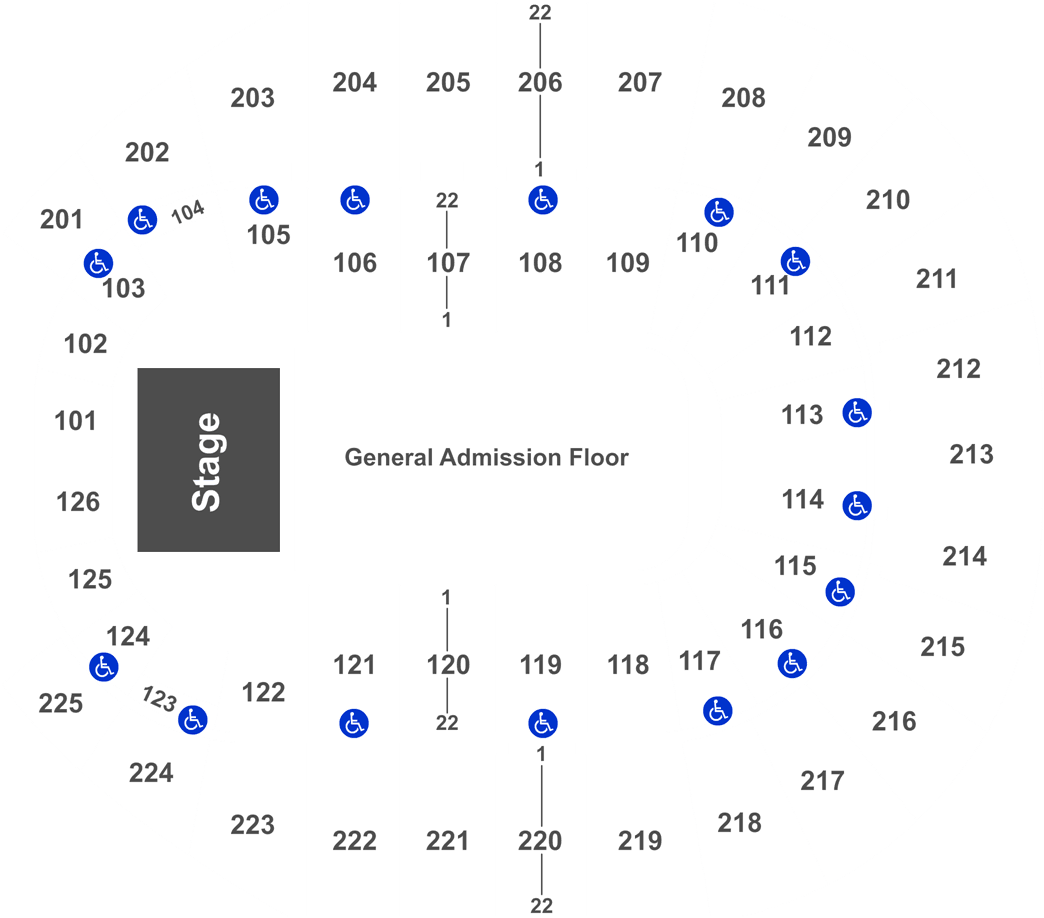 Verizon Arena Little Rock Section 119 Row 11 (1050x930), Png Download