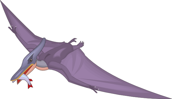 How To Set Use Pteranodon With A Fish In Mouth Clipart - Pteranodon Clipart (600x344), Png Download