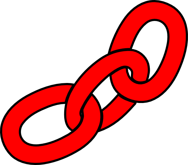 Chain Clip Art - Red Chain Clipart (600x527), Png Download
