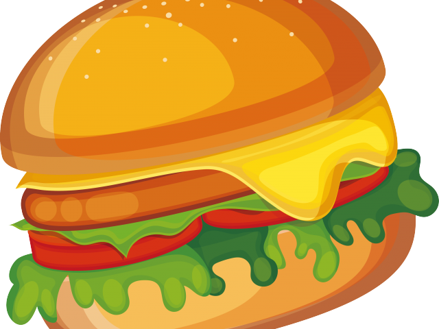 Veggie Burger Clipart - Burger Clipart Png (640x480), Png Download