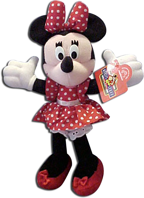 Disney Plush Minnie Mouse Stuffed Toy - Minnie Mouse Stuffed Toy (478x650), Png Download