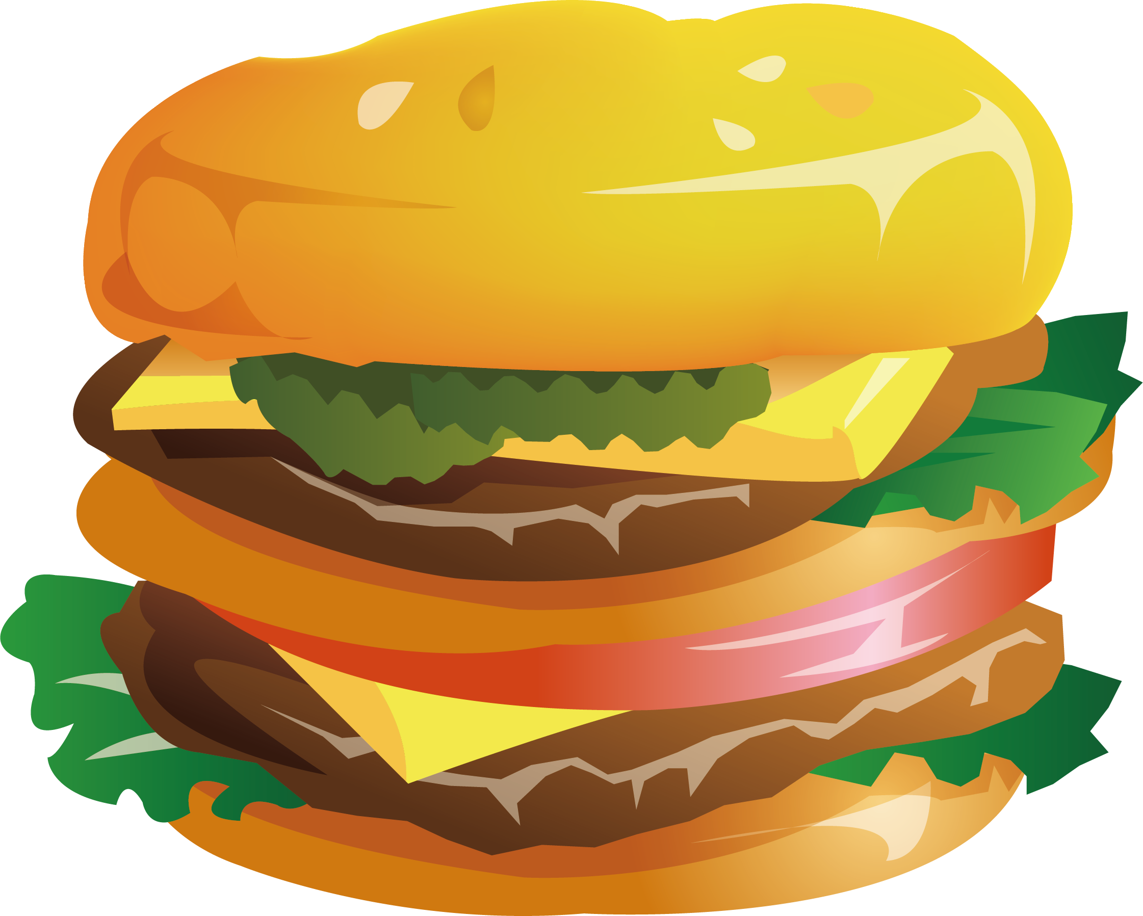Hamburger Mcdonalds Big Mac Cheeseburger French Fries - Big Mac Vector (2242x1797), Png Download