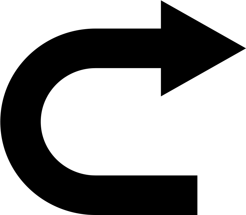 Simple Black Arrow Png - Clipart U Turn Arrow (1004x895), Png Download