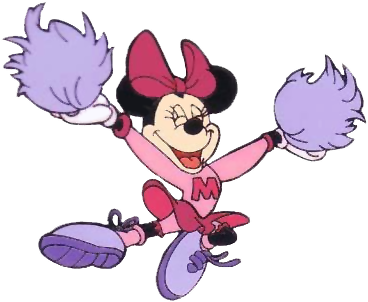 Clipart Cartoons Minnie Mouse Cheerleading Pic 18 Worfma - Minnie Mouse Cheerleader Png (378x320), Png Download