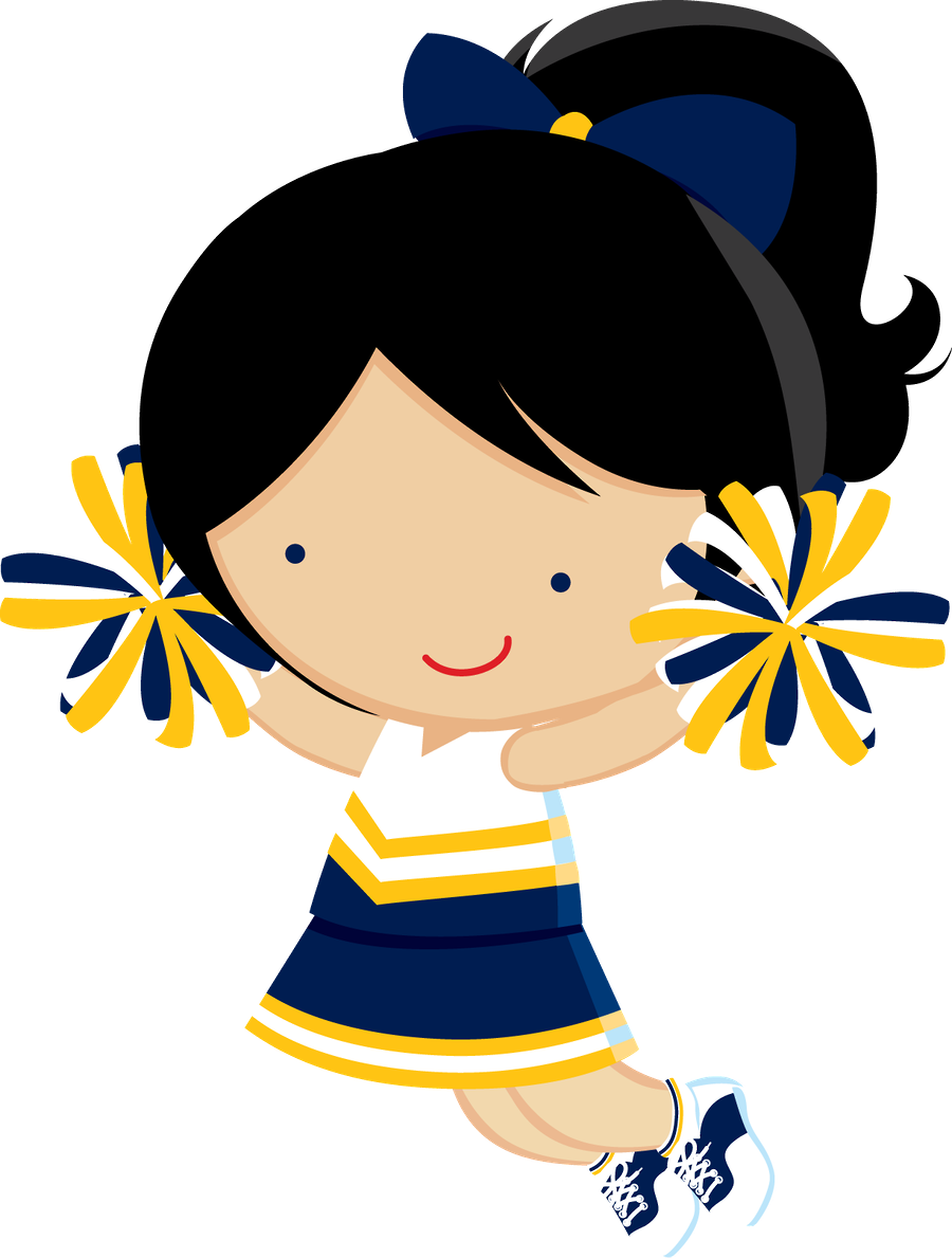 Cheerleader Clipart Retro - Lider De Torcida Desenho (900x1189), Png Download