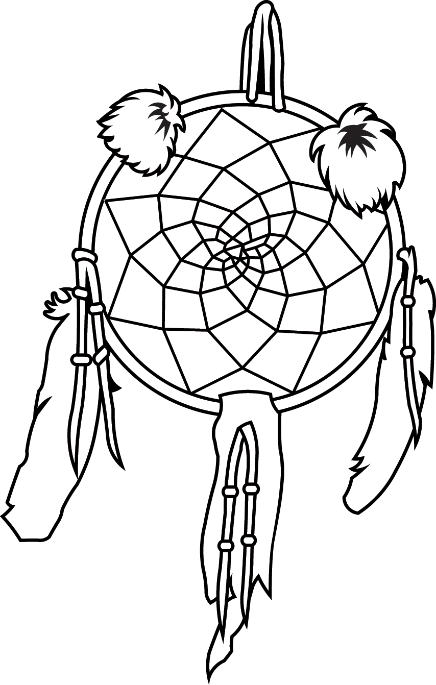 Dream Catcher - - Line Art (854x1342), Png Download
