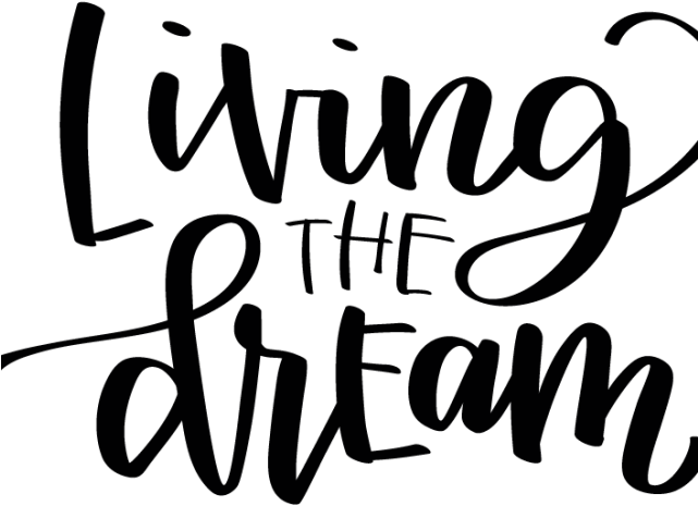 Living The-dream Cliparts - Dream Lettering Png (640x480), Png Download