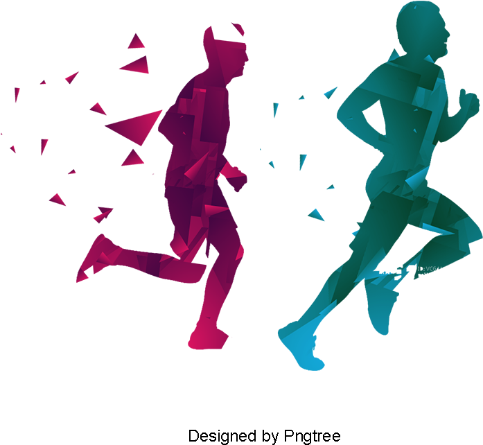 Vector Man Running, Vector Diagram, Runner, Splashing - Psd (800x800), Png Download
