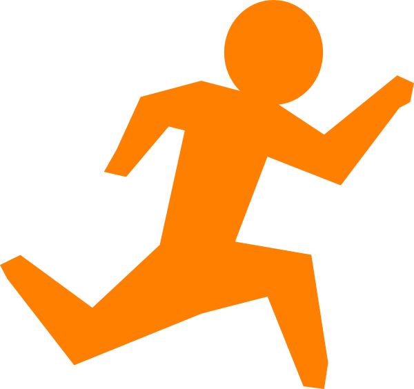 Running Man - Running Man Clipart Orange (600x564), Png Download