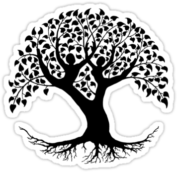Simple Tree Silhouette Png Simple Tree Of Life Silhouette - Tree Of Life Svg (375x360), Png Download