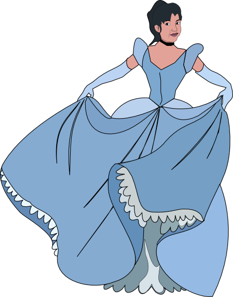 Cinderella Silhouette - Princess Clip Art (468x596), Png Download