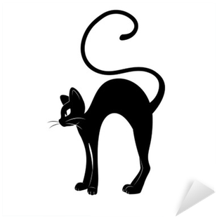 Arched Back Cat Silhouette (400x400), Png Download