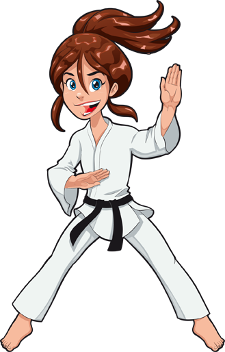 Karate Girl Clipart - Girl Martial Arts Clipart (329x514), Png Download