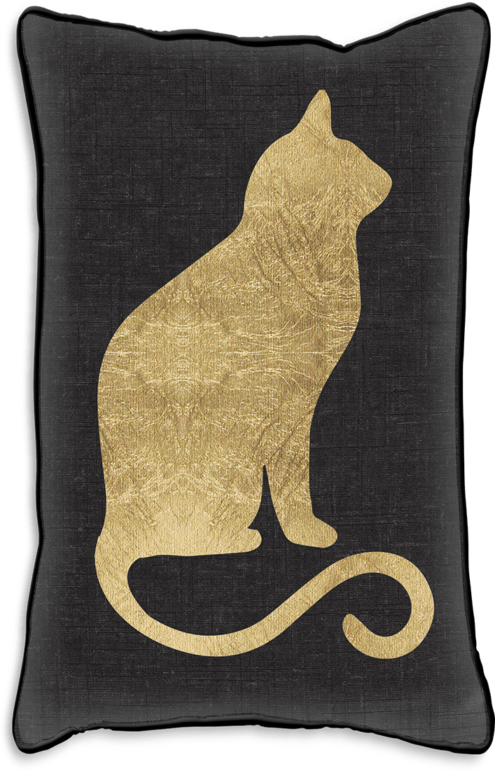 Cat Silhouette Pillow - Lady Jayne Cat Silhouette Double Side Throw Pillow (1200x1200), Png Download