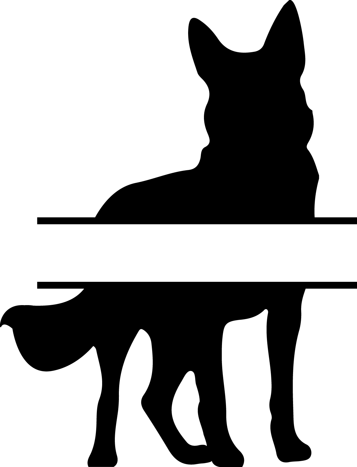 Description - Shepherd Silhouette Png Transparent (1150x1503), Png Download