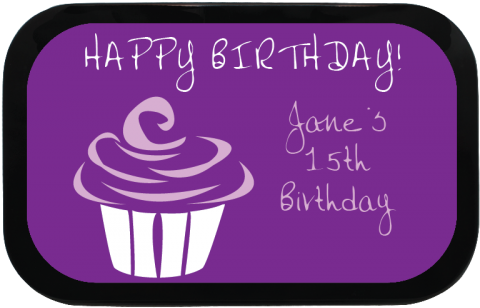 Cupcake Silhouette Personalized Birthday - Cupcake (500x500), Png Download