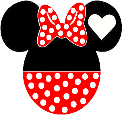 Free Download Polka Dot Silhouette Clipart Minnie Mouse - Imagenes De La Cabeza De Minnie (500x500), Png Download
