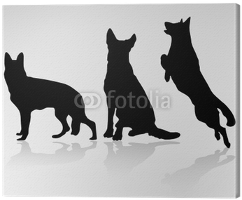 German Shepherd Silhouette (400x400), Png Download