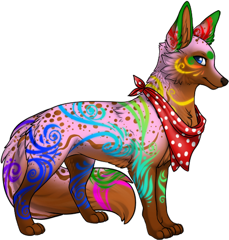 Sylestia - Anime Wings Kawaii Wolves (500x500), Png Download