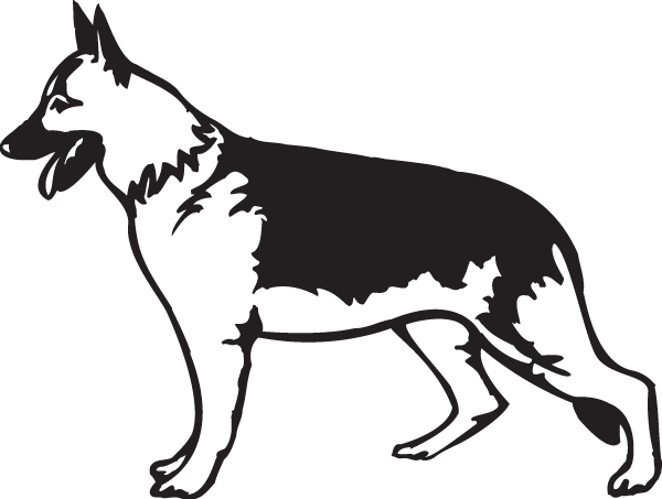 Police German Shepherd Clipart (600x453), Png Download