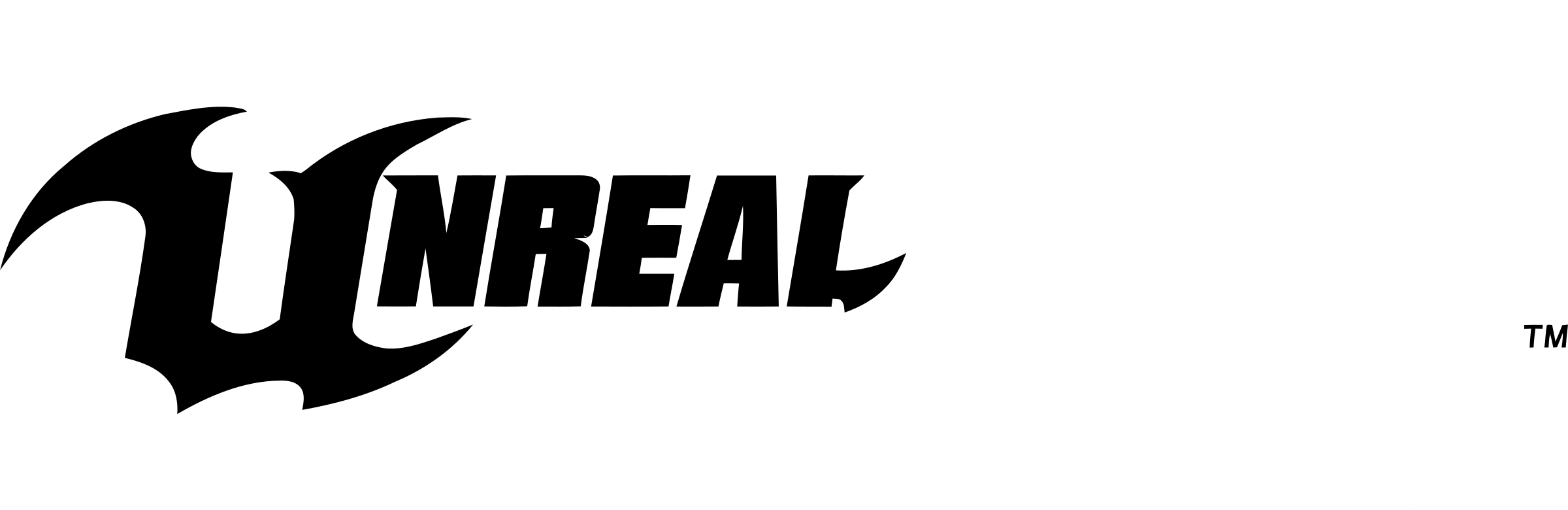 Unreal Tournament 2 Logo Black And White - Unreal Tournament 4 Pre Alpha (2400x780), Png Download