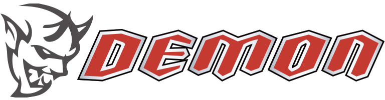 Shop Now Srt Demon - 2018 Dodge Challenger Demon Logo (768x200), Png Download