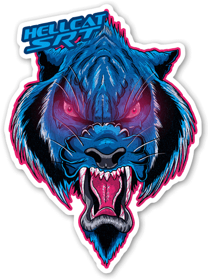 Dodge Hellcat Srt Sticker - Hellcat (456x600), Png Download