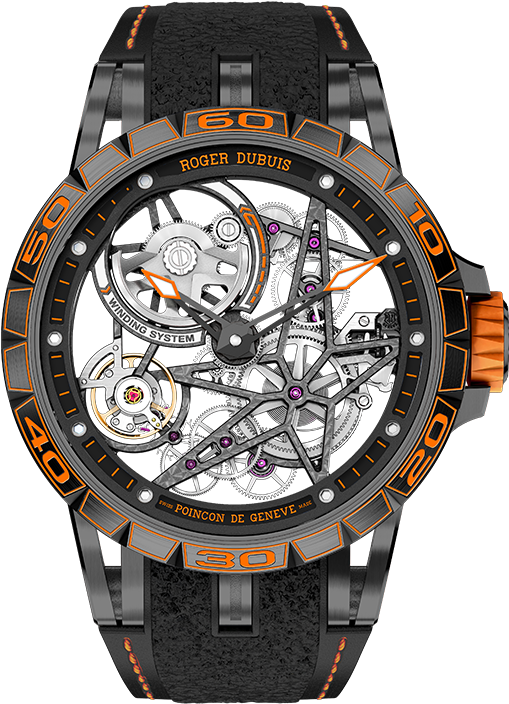 Excalibur Spider Pirelli - Roger Dubuis Excalibur Spider Pirelli Automatic Skeleton (600x900), Png Download