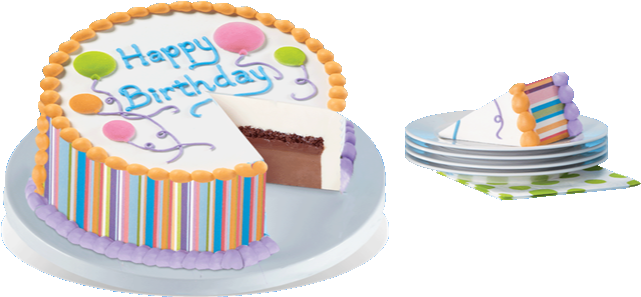Treat Your Family - Dq Ice Cream Cake (658x315), Png Download