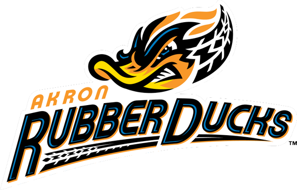 The Rubberducks Are 27-19 And In First Place In The - Akron Rubber Ducks Logo (600x385), Png Download