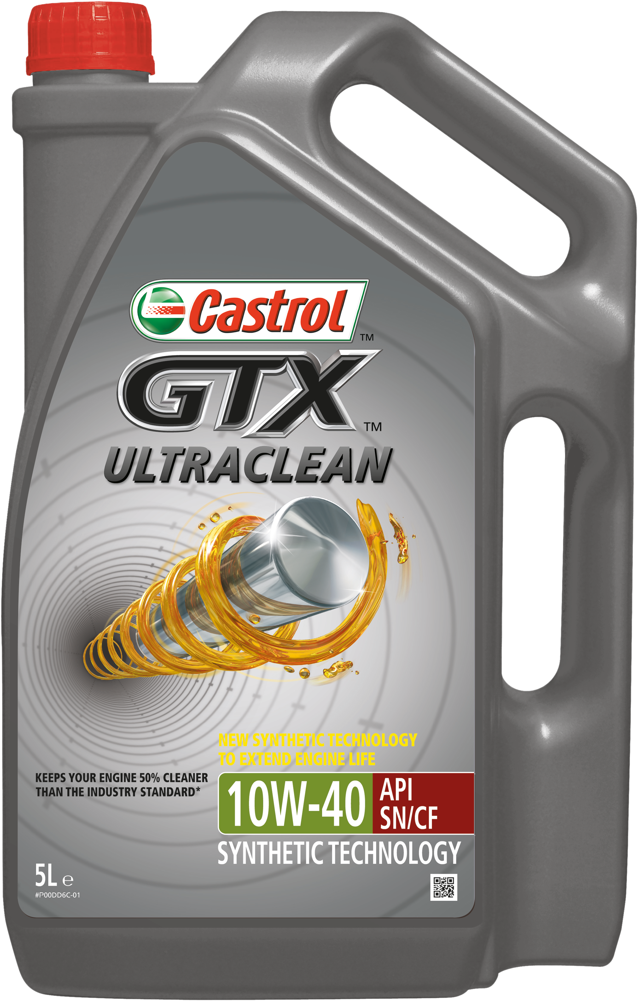 Gtx Ultraclean 10w 40 5 Litre - Castrol Gtx Ultraclean 10w40 (2478x4961), Png Download