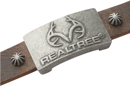 Realtree Brown Leather Magnetic Wristband - Leather (535x535), Png Download