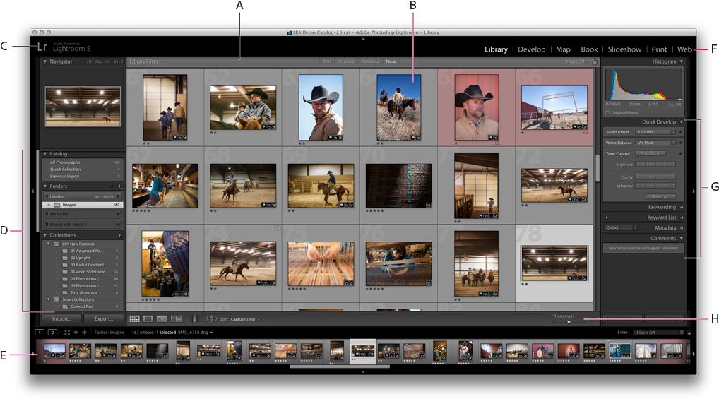 Lightroom Classic Cc Library Module - Library System Interface (1019x571), Png Download