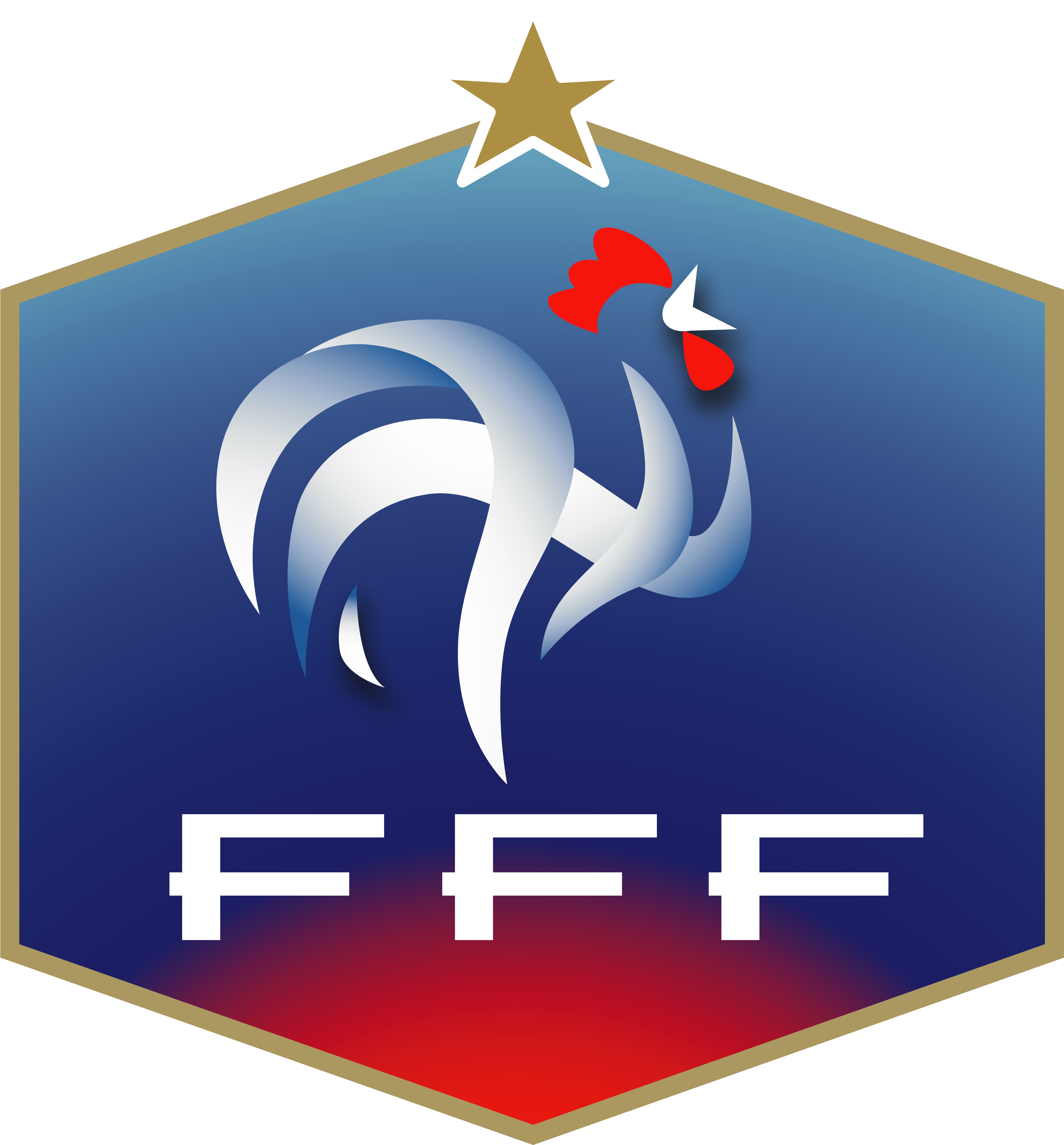 France National Football Team Logo, Crest - France National Football Team Logo (4623x5000), Png Download