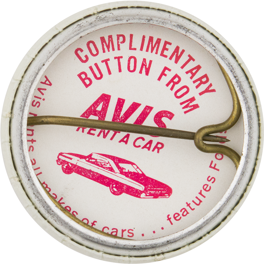 Avis We Try Harder Button Back Advertising Button Museum - Vintage Avis Car Rental We Try Harder Pinback Button (1000x968), Png Download