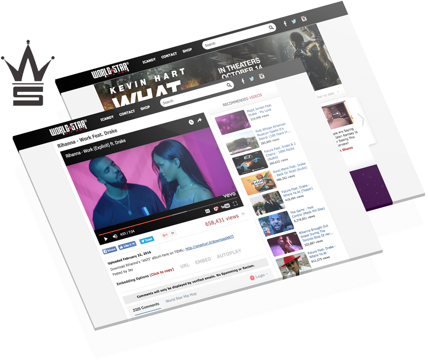Worldstarhiphop Submission - Worldstarhiphop (1298x764), Png Download