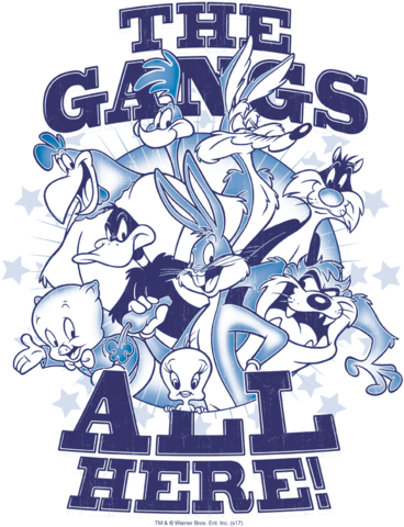Looney Tunes Blue Gang Women's T-shirt - Shirt (400x500), Png Download