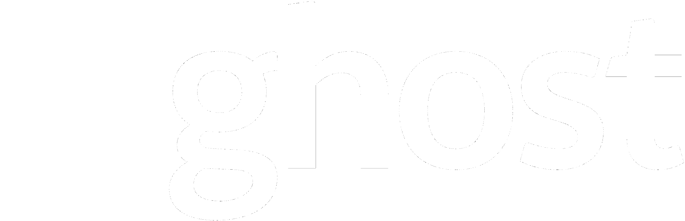Ghost Logo Black And White - Circle (2400x774), Png Download