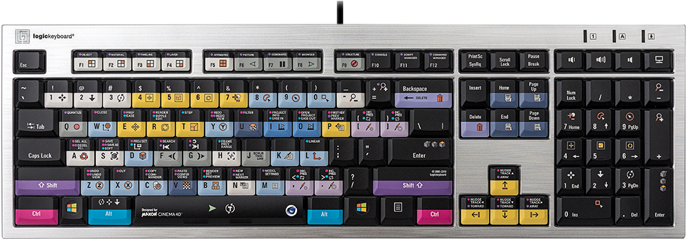 Maxon Cinema 4d Slim Pc Keyboard - Computer Keyboard (1000x520), Png Download