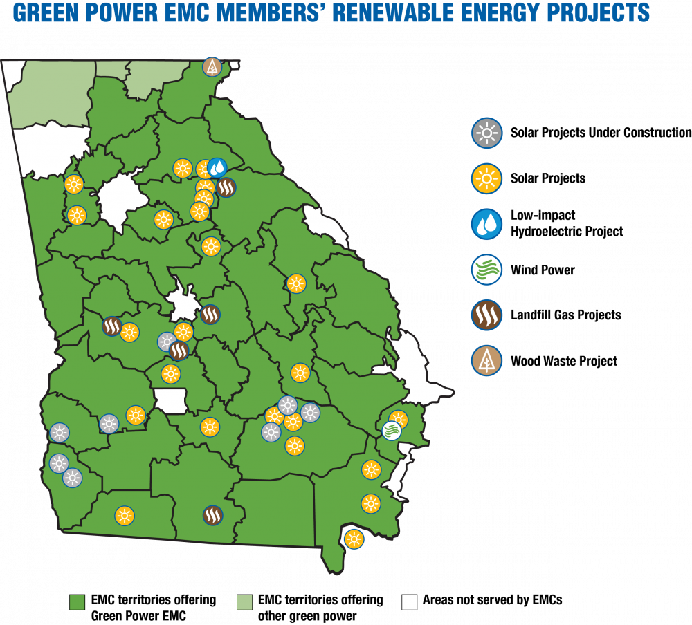 Green Power Emc Members' Renewable Energy Projects - Renewable Energy (1000x904), Png Download