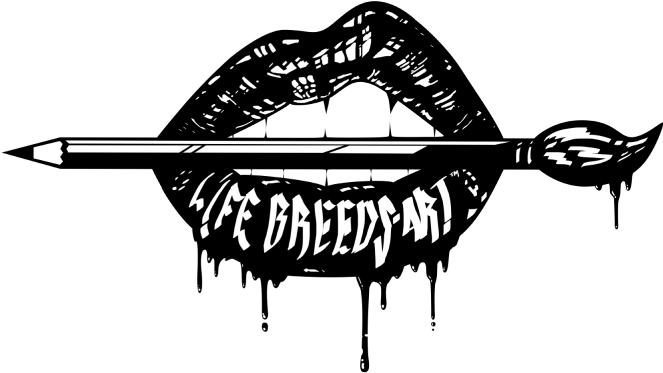 Life Breeds Art - T-shirt (720x600), Png Download