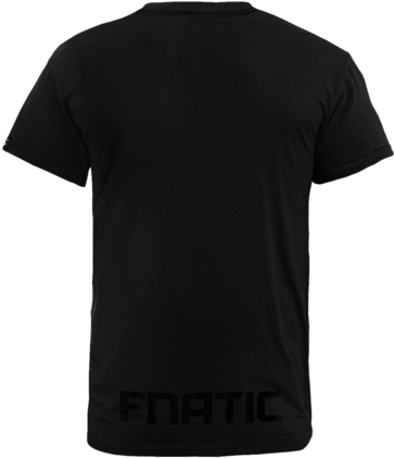 Fnatic Black Line Collection Crew Neck Tee - Black T Shirt Back Png (700x525), Png Download