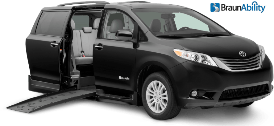 Providing Toyota Sienna Wheelchair Vans - Black Toyota Sienna Png (918x430), Png Download