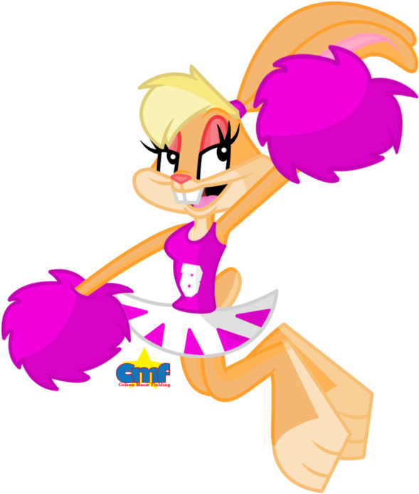 Image Source - Rabbit Cheerleader (600x701), Png Download