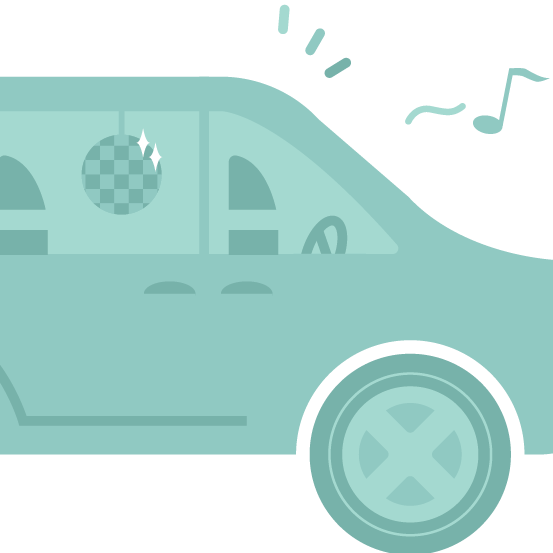 Party Minivan - Square - Portable Network Graphics (553x553), Png Download