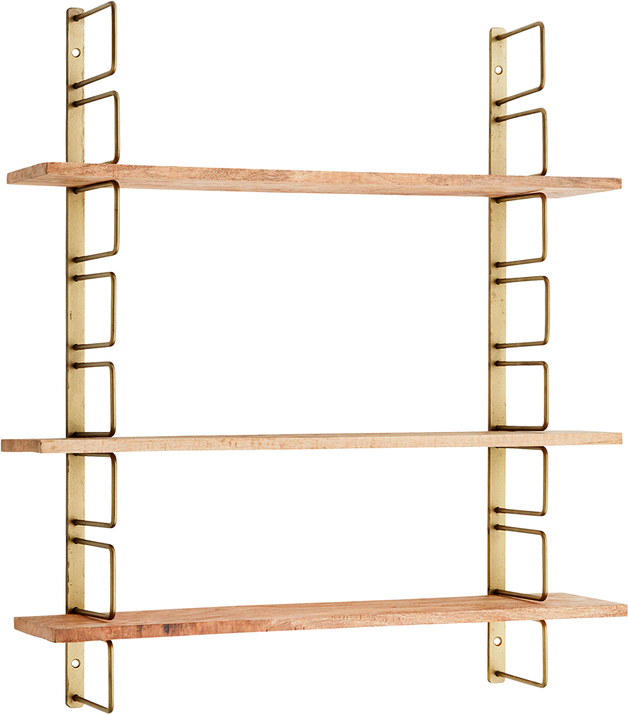 Regał Metal I Drewno Wiszący (1500x1500), Png Download