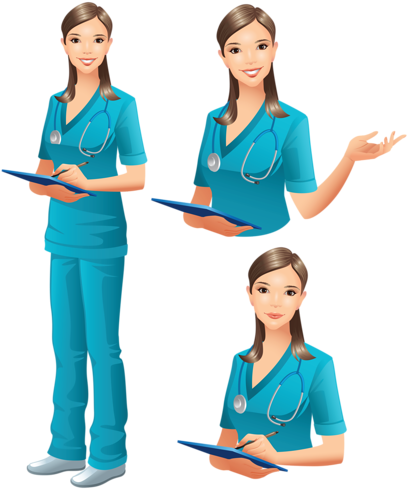 28 Collection Of Woman Doctor Clipart Png - Free Download Vector Doctor (419x500), Png Download