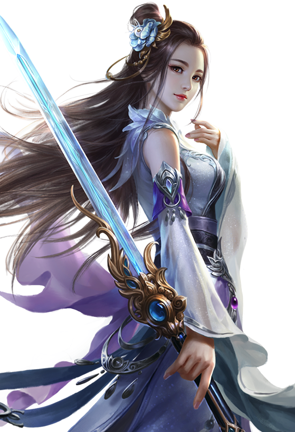 Clip Art Freeuse Stock Asian Drawing Woman Warrior - Against The Gods Personajes (600x880), Png Download