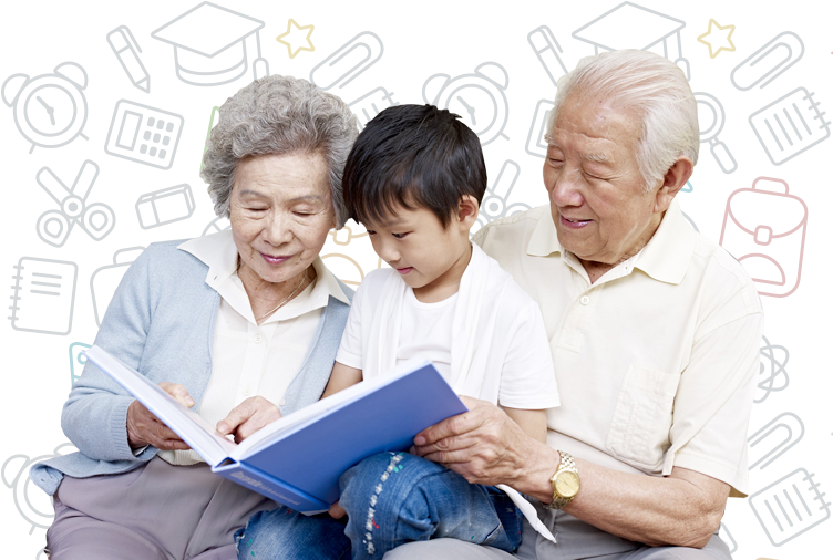 The Education Programme Office Aims To Create And Share - Grandparents Asian (890x521), Png Download