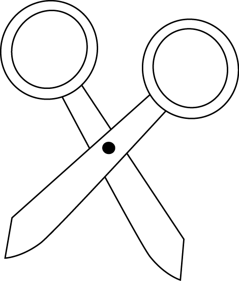 Black And White Scissors - Scissors Clipart Black Background (470x553), Png Download